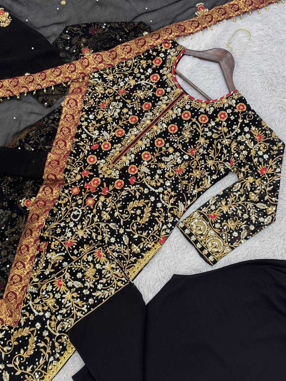 Ynf Faux Georgette KESH159 1691 Kurti Wholesale Embroidered Kurtis Georgette Kurtis Fancy Kurtis Manufacturer- Kapda Export