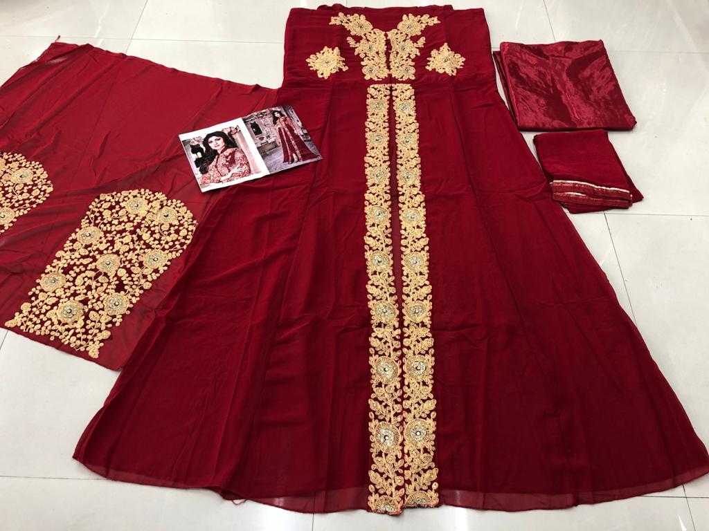 Ynf Faux Georgette KESH504 8001 Gowns Wedding Collections Bollywood Collections Wholesale Embroidery Gowns Georgette Gown Shamita Shetty Manufacturer- Kapda Export