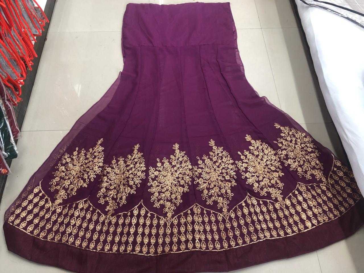 Ynf Georgette KESH504 009054 Suits & Dresses Wholesale Anarkali Suits Semi Stitched Suits Floor-Length Suits Semi-Stitched Suits Manufacturer- Kapda Export