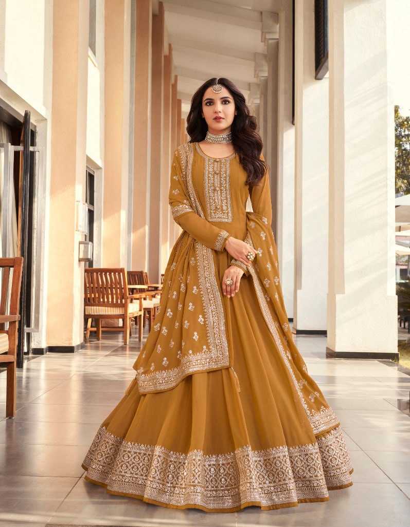 Ynf Georgette KESH504 16061 Gowns Wedding Collections Bollywood Collections Wholesale Embroidery Gowns Georgette Gown Jasmin Bhasin Manufacturer- Kapda Export