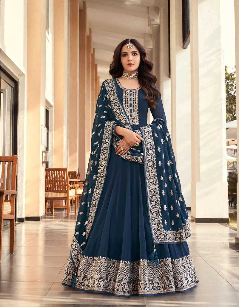 Ynf Georgette KESH504 16061 Gowns Wedding Collections Bollywood Collections Wholesale Embroidery Gowns Georgette Gown Jasmin Bhasin Manufacturer- Kapda Export