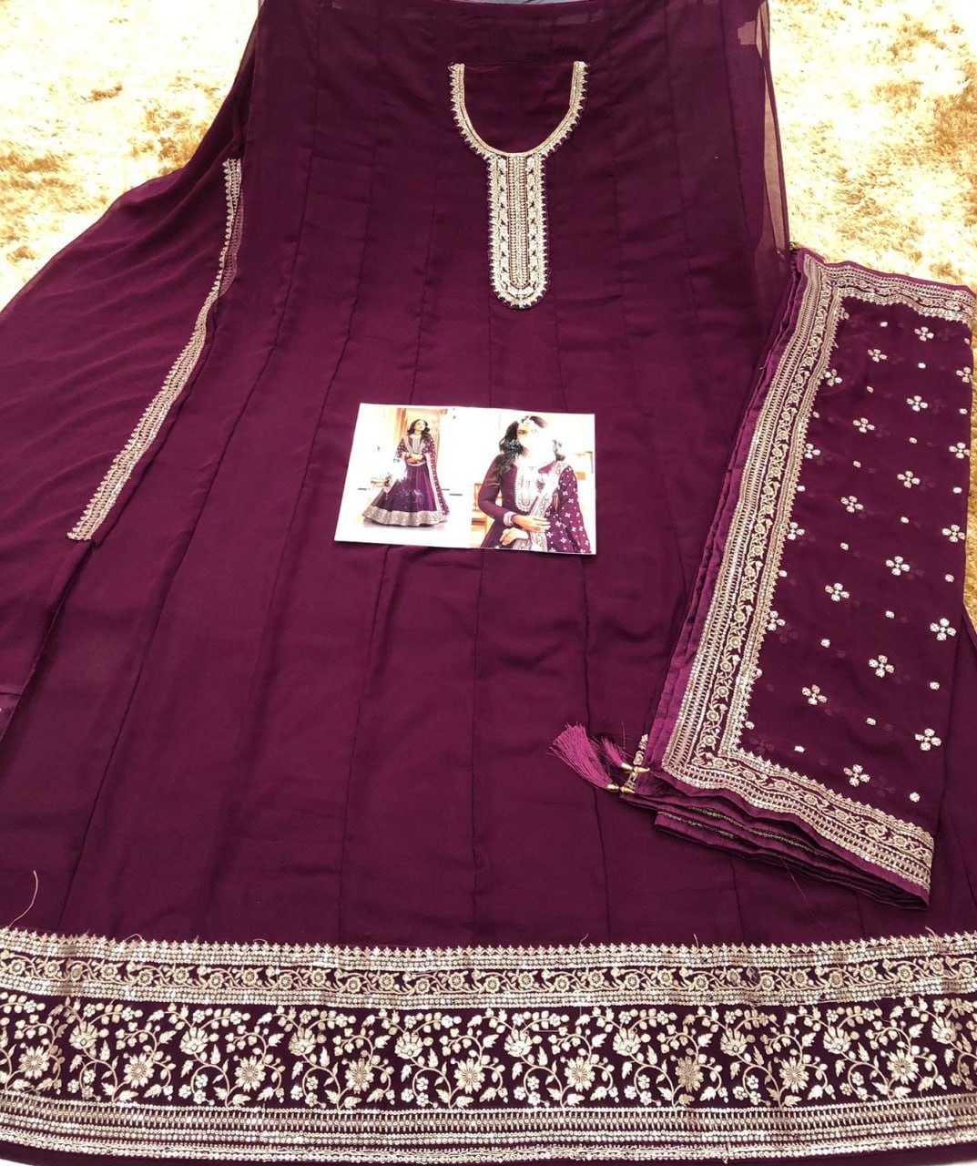 Ynf Georgette KESH504 16061 Gowns Wedding Collections Bollywood Collections Wholesale Embroidery Gowns Georgette Gown Jasmin Bhasin Manufacturer- Kapda Export