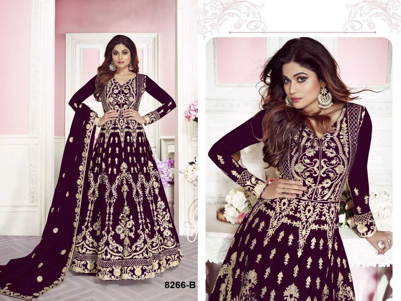 Ynf Georgette KESH504 8229 Gowns Wedding Collections Bollywood Collections Wholesale Georgette Gown Designer Gowns Shamita Shetty Manufacturer- Kapda Export