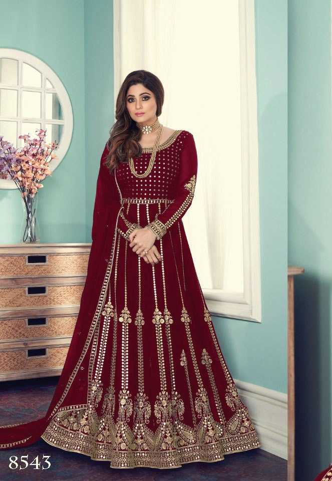 Ynf Georgette KESH504 8543 Gowns Wedding Collections Bollywood Collections Wholesale Embroidery Gowns Georgette Gown Shamita Shetty Manufacturer- Kapda Export