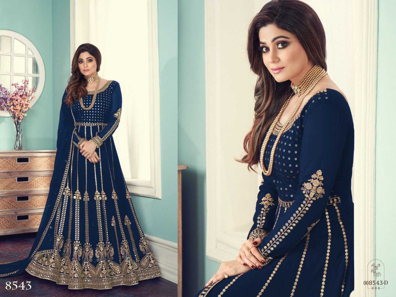 Ynf Georgette KESH504 8543 Gowns Wedding Collections Bollywood Collections Wholesale Embroidery Gowns Georgette Gown Shamita Shetty Manufacturer- Kapda Export