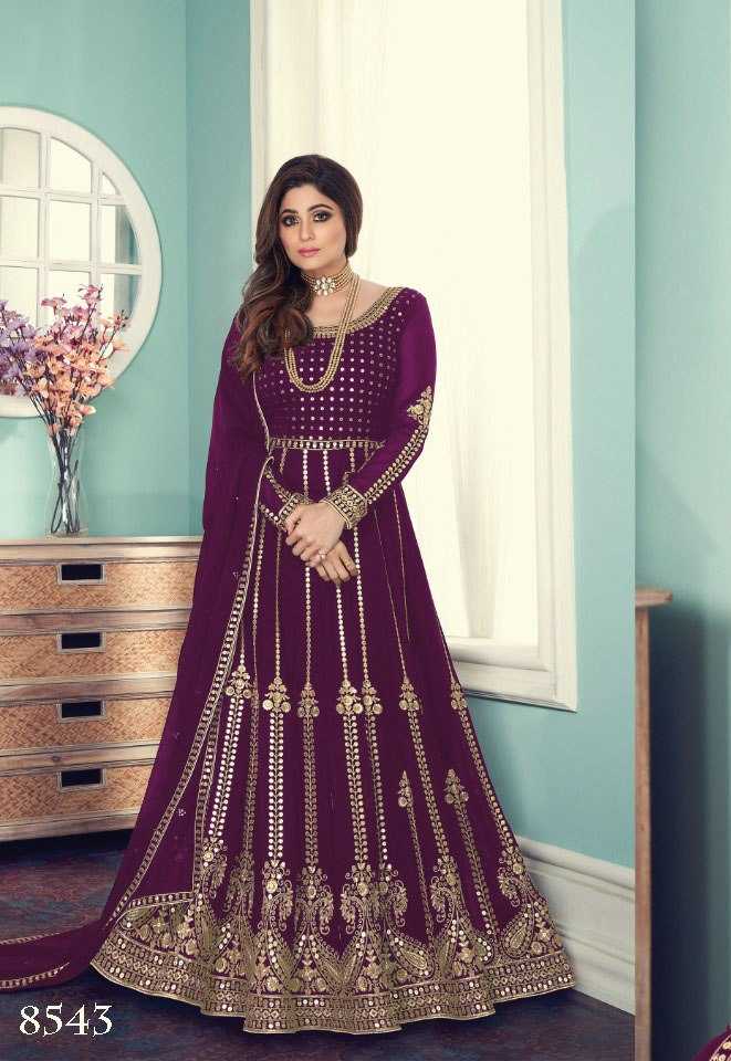 Ynf Georgette KESH504 8543 Gowns Wedding Collections Bollywood Collections Wholesale Embroidery Gowns Georgette Gown Shamita Shetty Manufacturer- Kapda Export