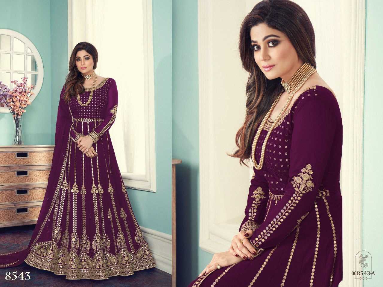 Ynf Georgette KESH504 8543 Gowns Wedding Collections Bollywood Collections Wholesale Embroidery Gowns Georgette Gown Shamita Shetty Manufacturer- Kapda Export