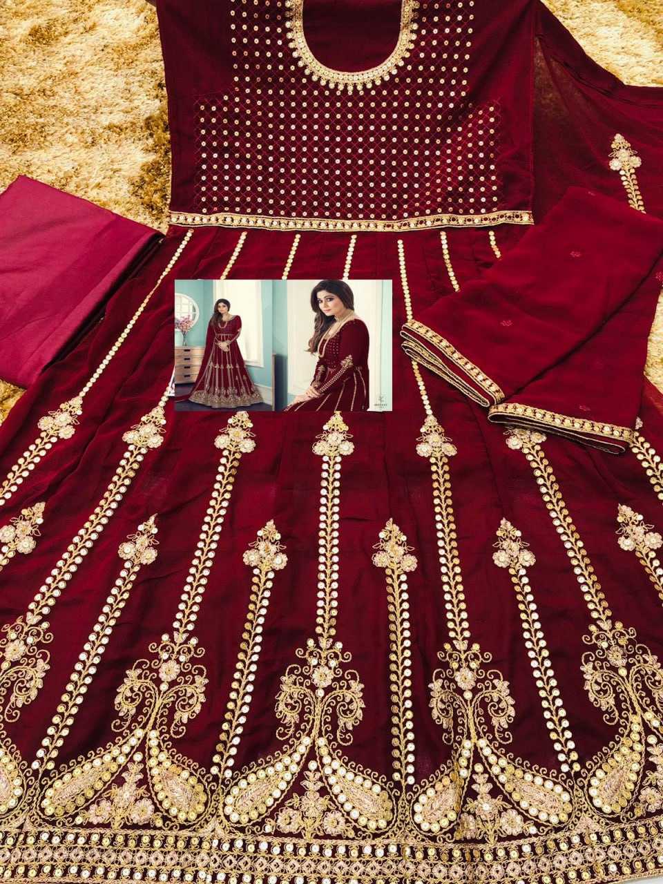 Ynf Georgette KESH504 8543 Gowns Wedding Collections Bollywood Collections Wholesale Embroidery Gowns Georgette Gown Shamita Shetty Manufacturer- Kapda Export