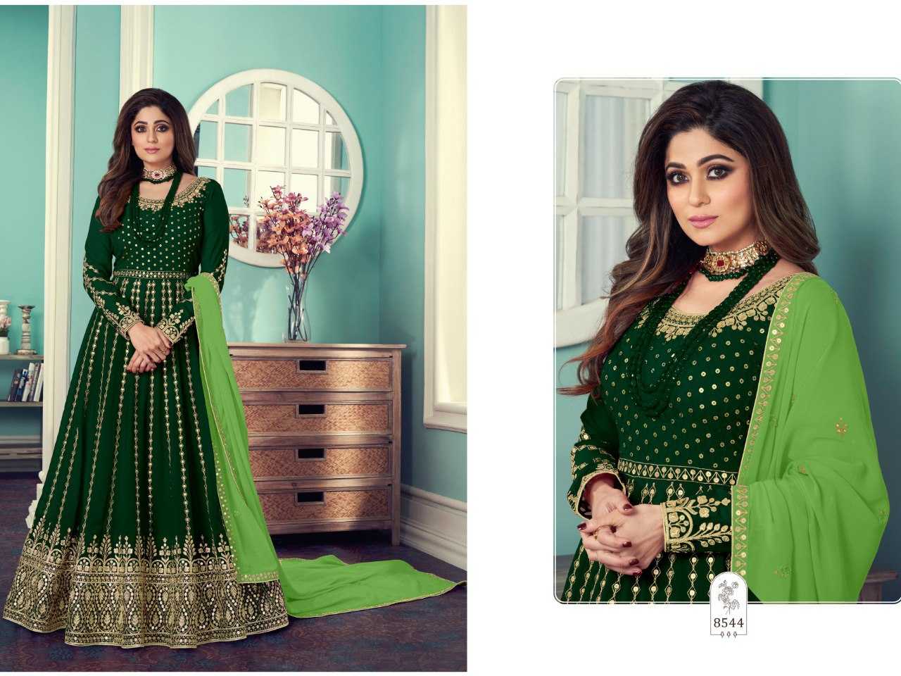 Ynf Georgette KESH504 8544 Gowns Wedding Collections Bollywood Collections Wholesale Embroidery Gowns Georgette Gown Shamita Shetty Manufacturer- Kapda Export