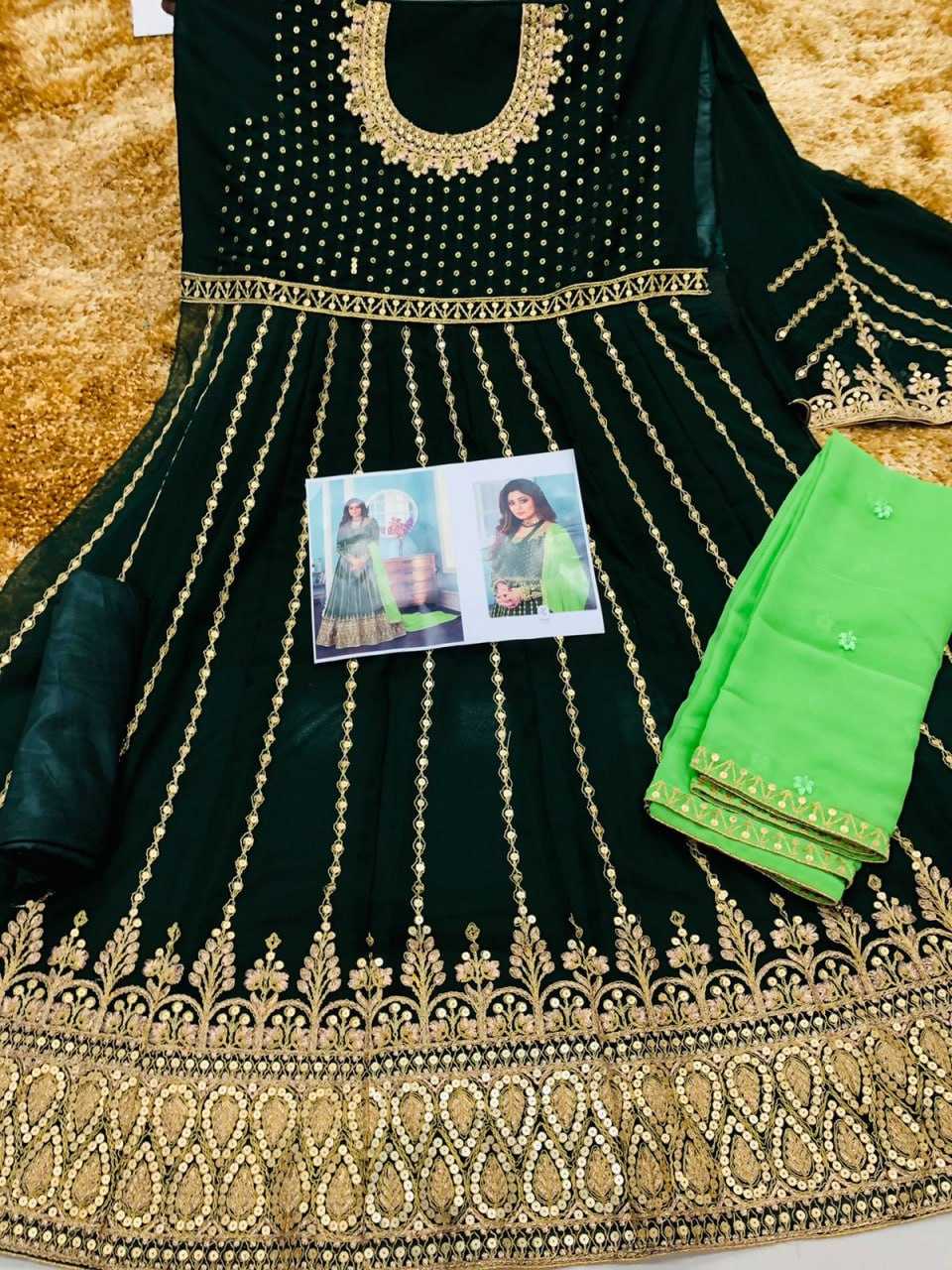 Ynf Georgette KESH504 8544 Gowns Wedding Collections Bollywood Collections Wholesale Embroidery Gowns Georgette Gown Shamita Shetty Manufacturer- Kapda Export