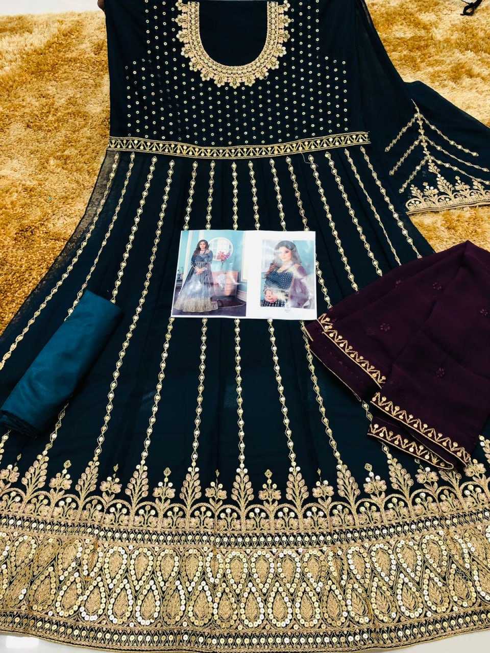 Ynf Georgette KESH504 8544 Gowns Wedding Collections Bollywood Collections Wholesale Embroidery Gowns Georgette Gown Shamita Shetty Manufacturer- Kapda Export