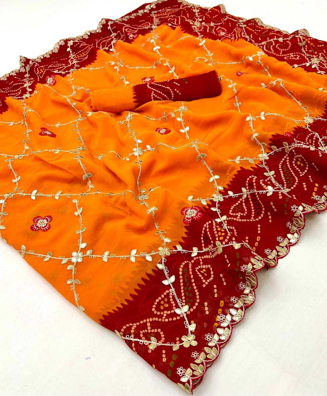 Ynf Georgette RIN128 Jk 122 Sarees Wedding Collections Festive Collections Wholesale Georgette Sarees Gota Patti Sarees Heavy Sarees Manufacturer- Kapda Export