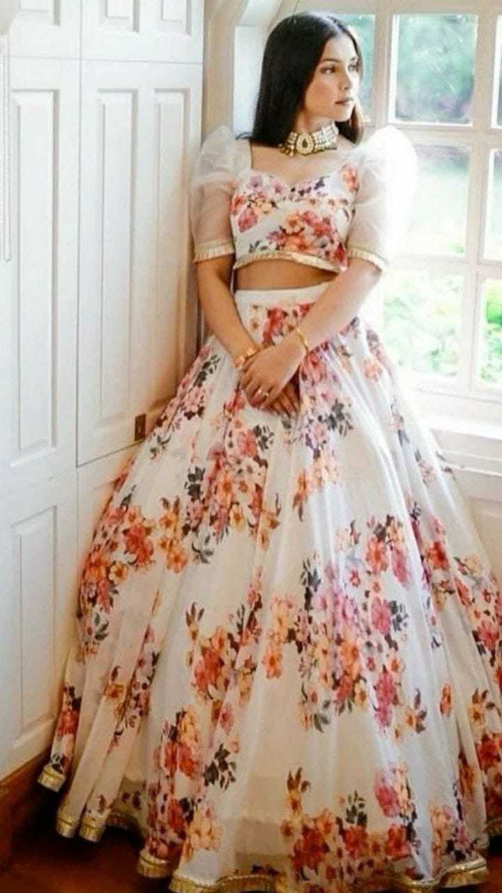 Ynf Georgette RIN157 1060 Lehengas Wedding Collections Festive Collections Wholesale Georgette Lehenga White Lehenga After-Party Outfits Manufacturer- Kapda Export