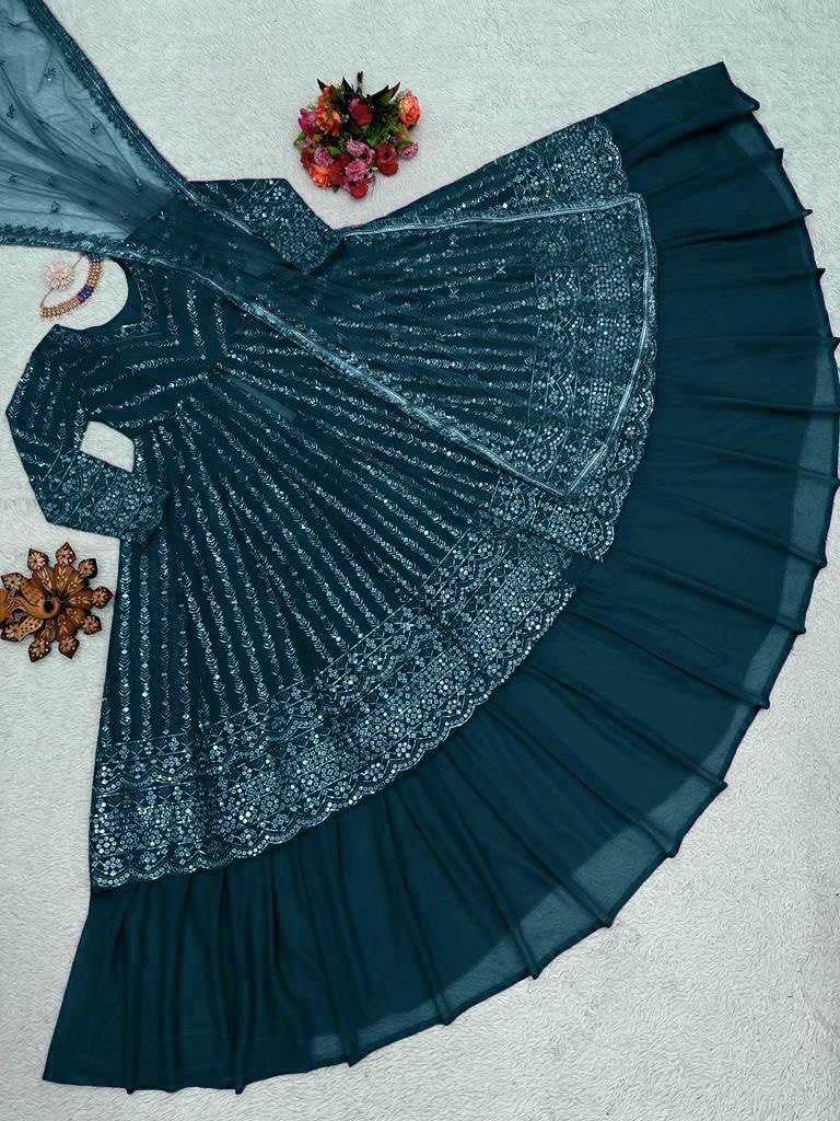 Ynf Georgette RIN162 6453 Lehengas Wholesale Designer Lehenga Georgette Lehenga Anarkali Lehenga Manufacturer- Kapda Export