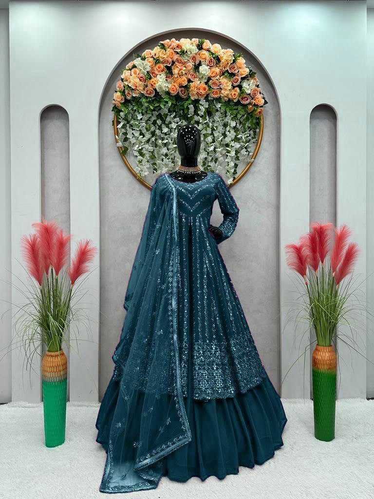 Ynf Georgette RIN162 6453 Lehengas Wholesale Designer Lehenga Georgette Lehenga Anarkali Lehenga Manufacturer- Kapda Export