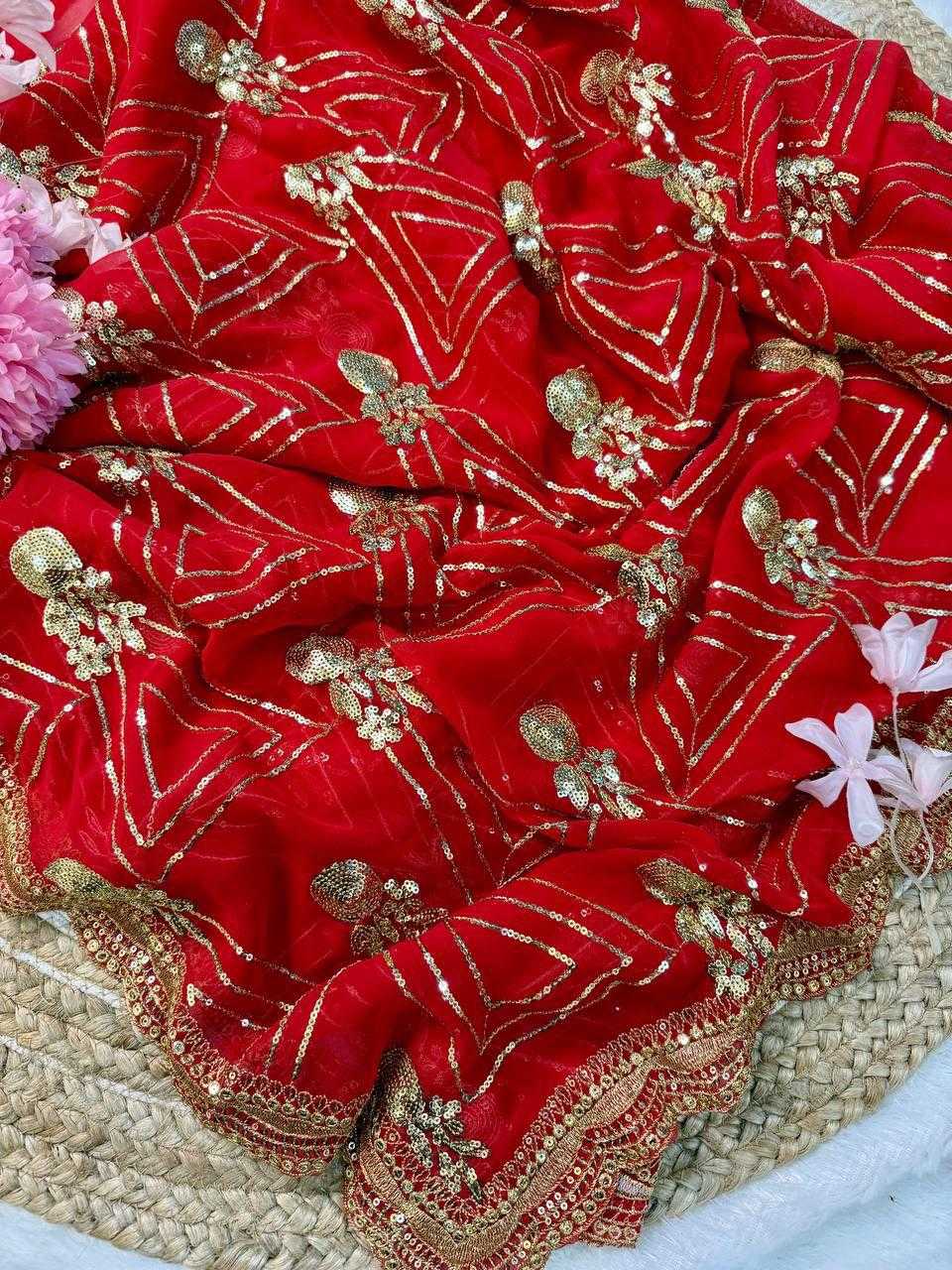 Ynf Georgette RIN164 URVASHI Sarees Wedding Collections Bollywood Collections Wholesale Georgette Sarees Sequence Sarees URVASHI RAUTELA Manufacturer- Kapda Export