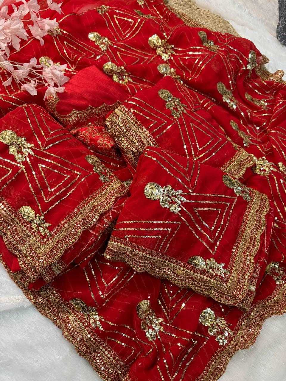 Ynf Georgette RIN164 URVASHI Sarees Wedding Collections Bollywood Collections Wholesale Georgette Sarees Sequence Sarees URVASHI RAUTELA Manufacturer- Kapda Export