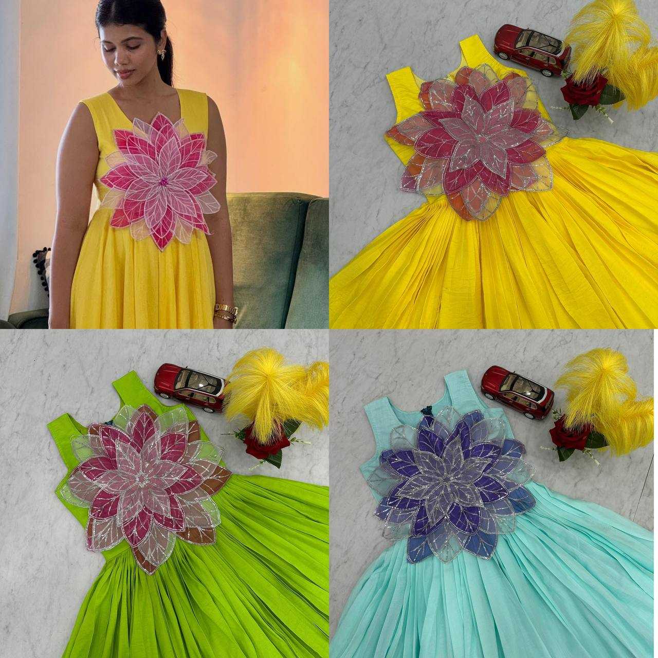 Ynf Heavy Parampara KESH496 519 Kurti Wholesale Sleeveless Kurtis Ruffle Kurtis Manufacturer- Kapda Export