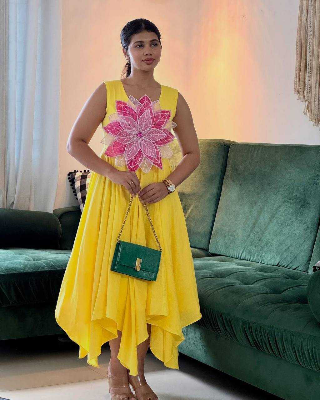 Ynf Heavy Parampara KESH496 519 Kurti Wholesale Sleeveless Kurtis Ruffle Kurtis Manufacturer- Kapda Export