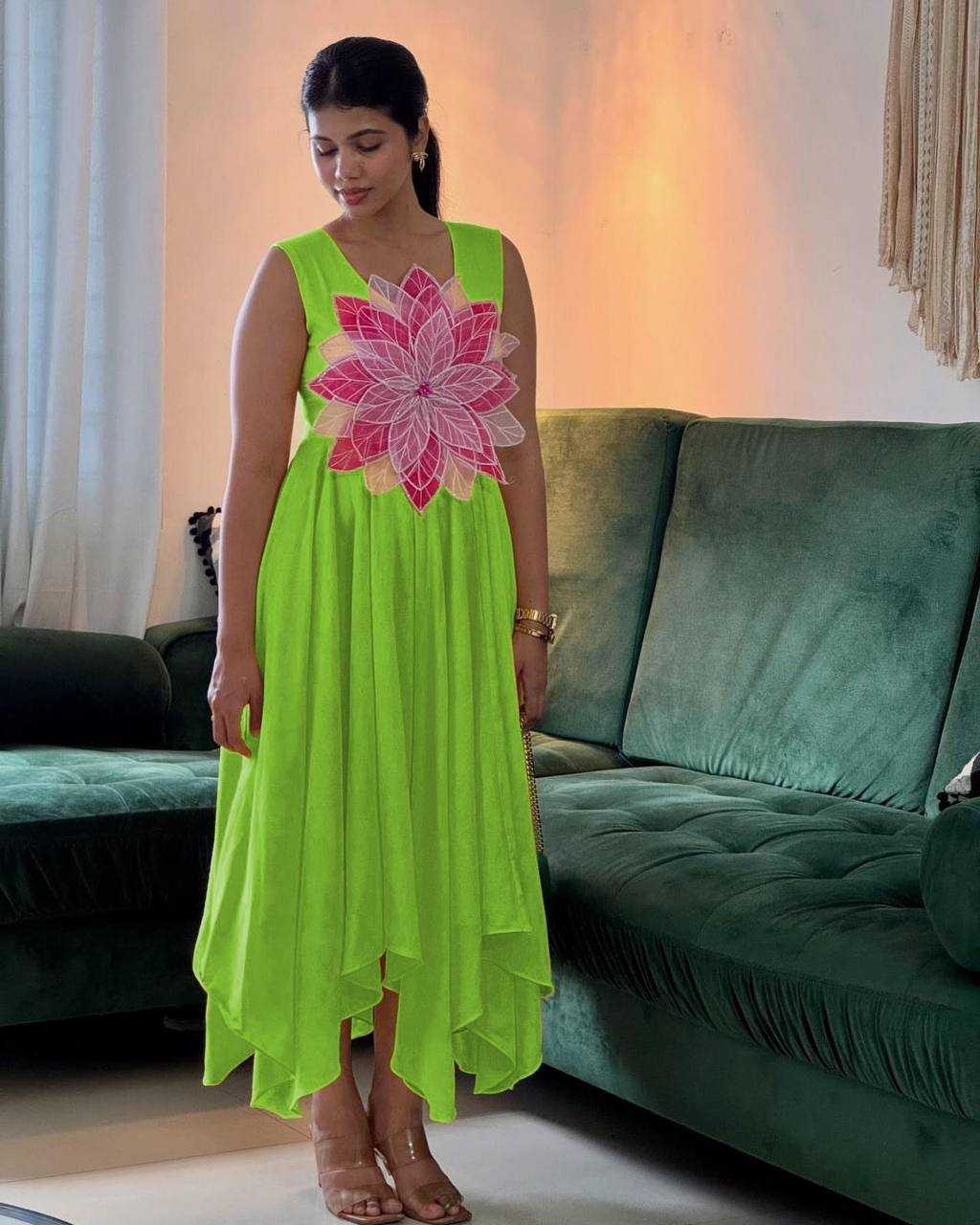 Ynf Heavy Parampara KESH496 519 Kurti Wholesale Sleeveless Kurtis Ruffle Kurtis Manufacturer- Kapda Export