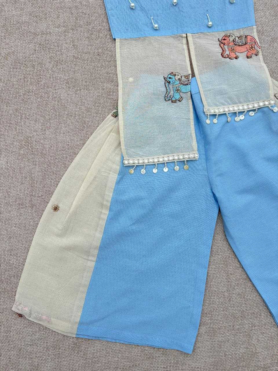 Ynf Khadi RIN107 378 Kids Wear Wholesale Top & Pant Kids Co-ord Set Kids Indo-Western Wear Manufacturer- Kapda Export