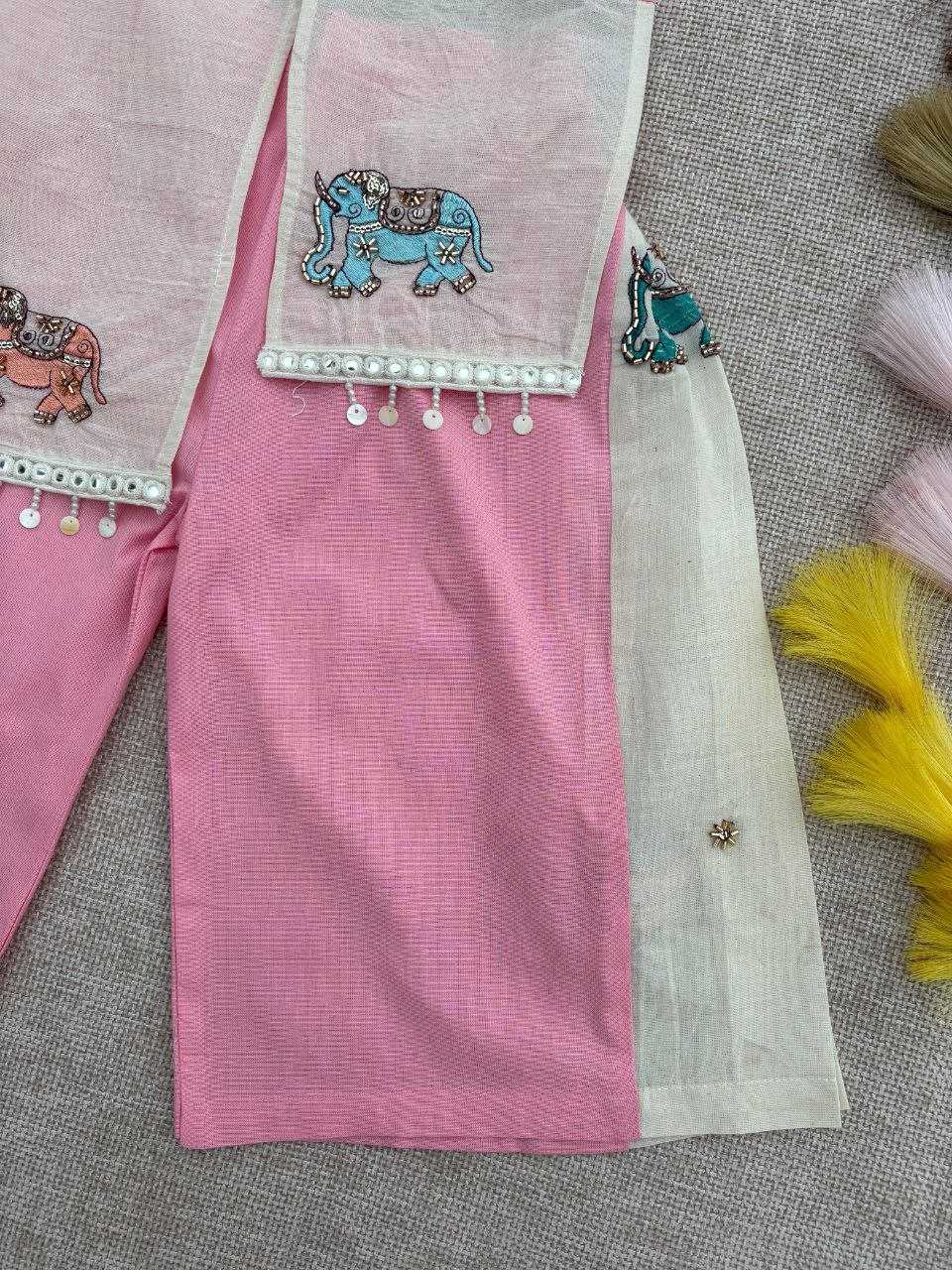 Ynf Khadi RIN107 378 Kids Wear Wholesale Top & Pant Kids Co-ord Set Kids Indo-Western Wear Manufacturer- Kapda Export