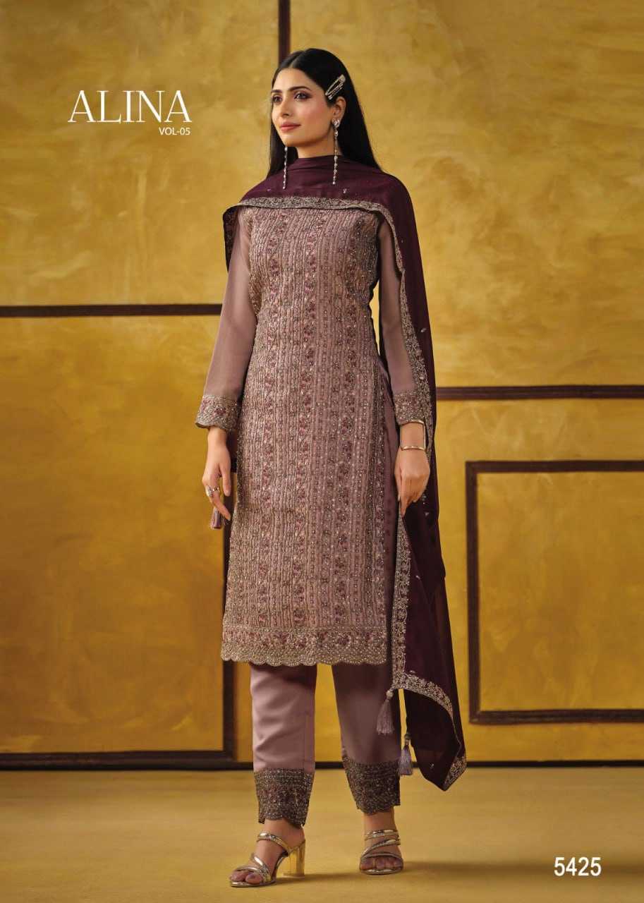 Ynf Net KESH504 5421 Suits & Dresses Wholesale Embroidery Suits Net Suit Semi-Stitched Suits Manufacturer- Kapda Export