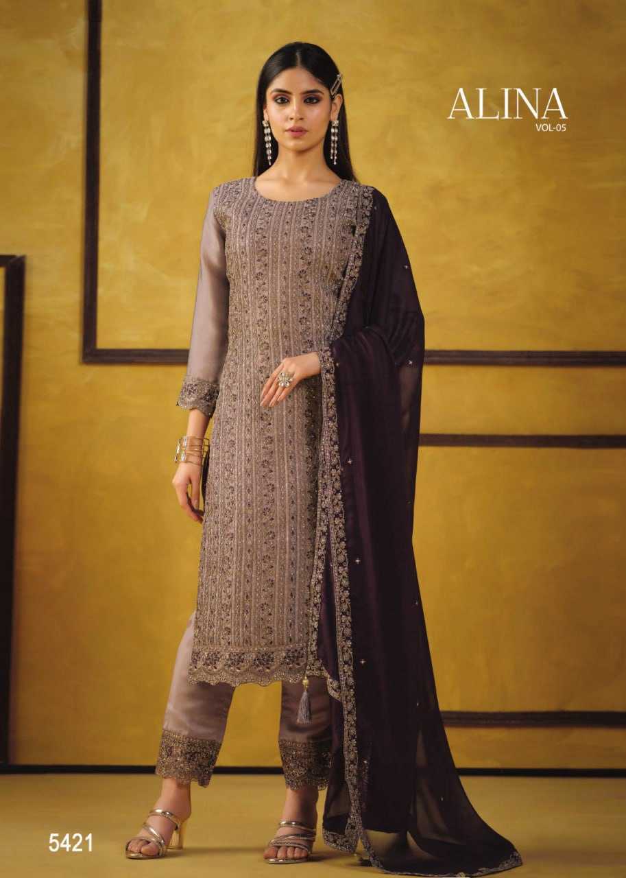 Ynf Net KESH504 5421 Suits & Dresses Wholesale Embroidery Suits Net Suit Semi-Stitched Suits Manufacturer- Kapda Export