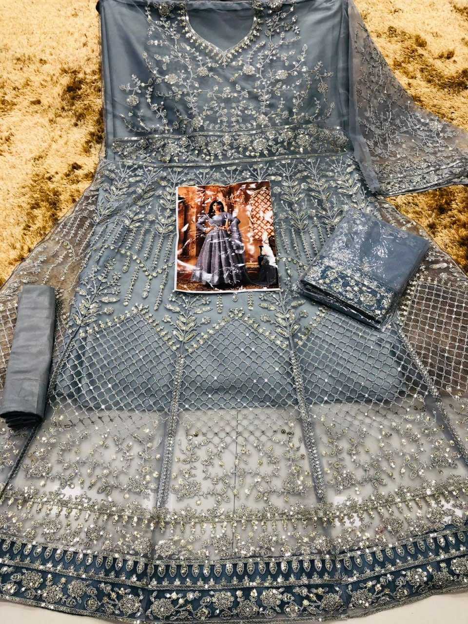 Ynf Net KESH504 8398 Gowns Wedding Collections Bollywood Collections Wholesale Embroidery Gowns Sequin Gowns Shamita Shetty Manufacturer- Kapda Export