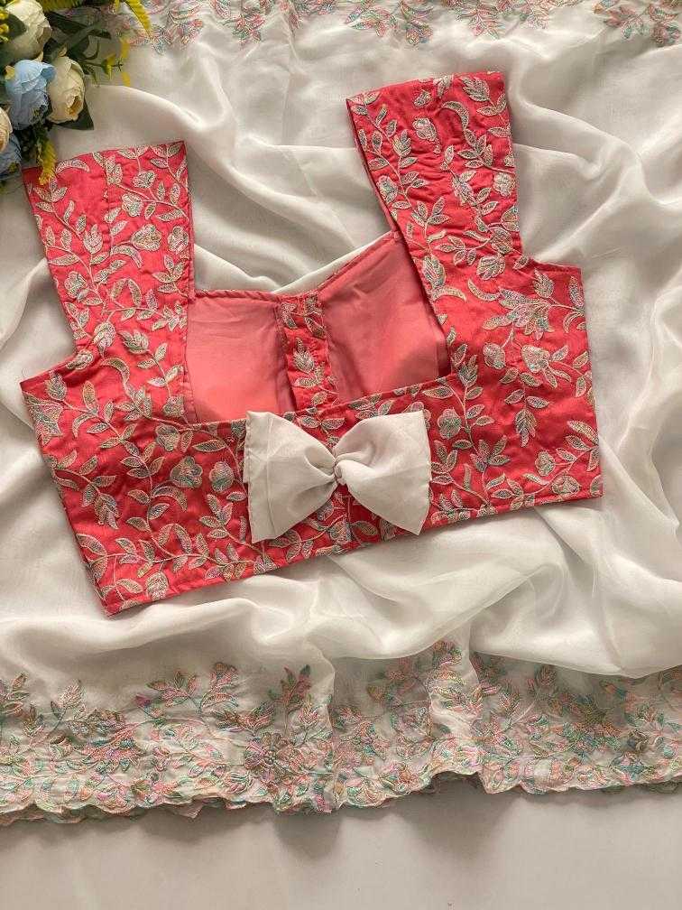 Ynf Organic Silk RIN134 RIYA Silk Sarees Wedding Collections Festive Collections Wholesale Designer Silk Sarees Embroidered Silk Sarees White Silk Sarees Manufacturer- Kapda Export