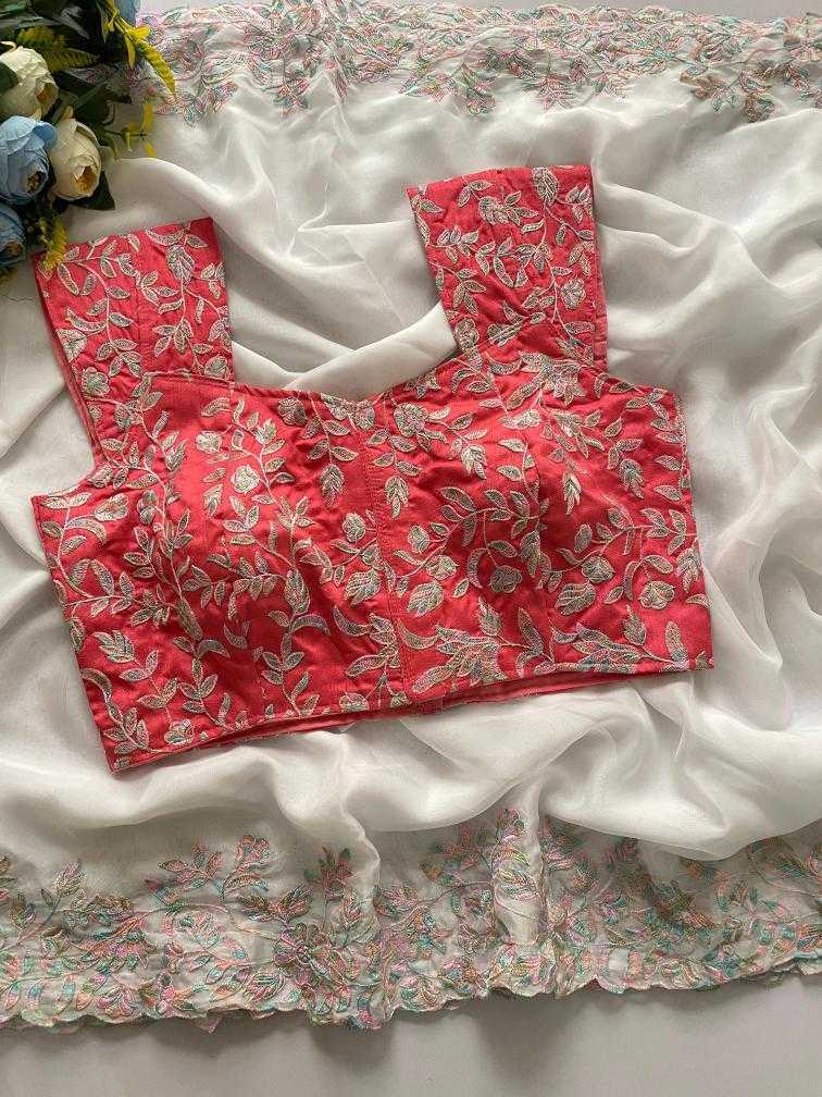 Ynf Organic Silk RIN134 RIYA Silk Sarees Wedding Collections Festive Collections Wholesale Designer Silk Sarees Embroidered Silk Sarees White Silk Sarees Manufacturer- Kapda Export