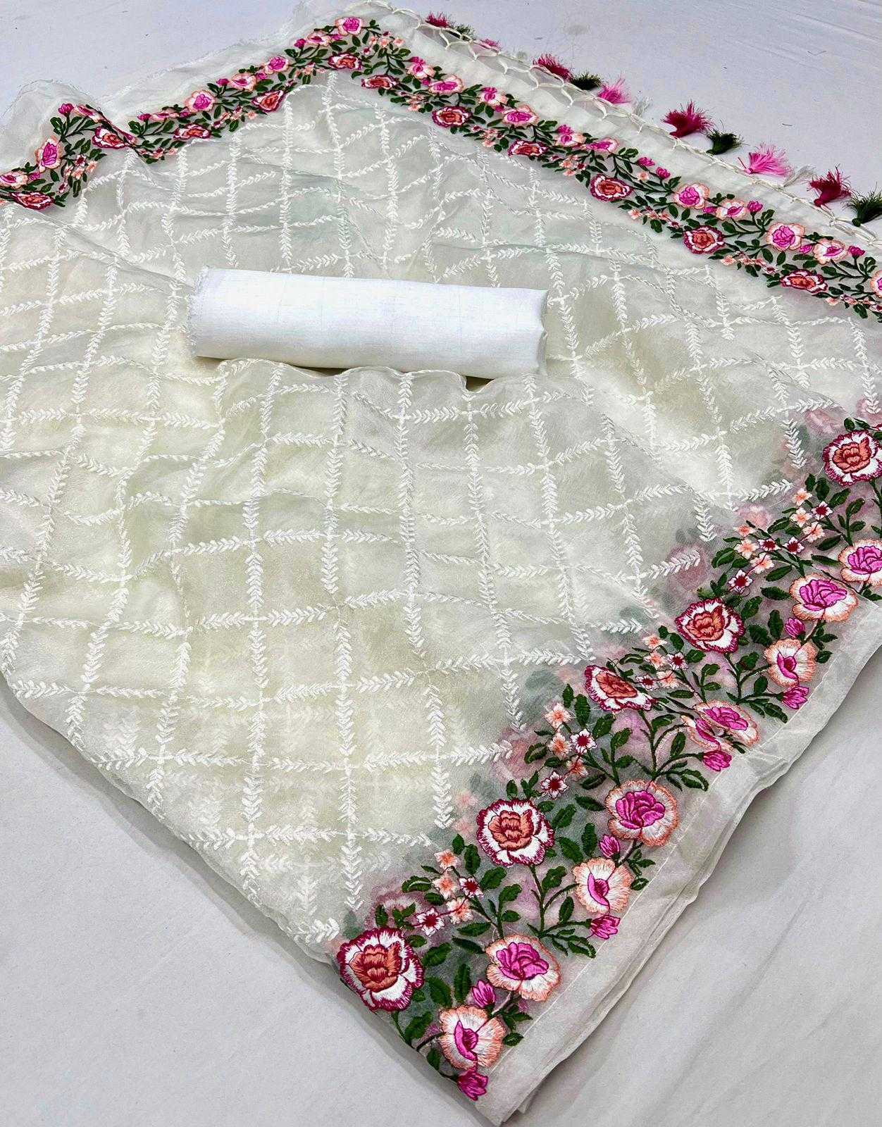 Ynf Organic Silk RIN164 Off-white silk Silk Sarees Wedding Collections Festive Collections Wholesale Designer Silk Sarees Silk Sarees For Weddings White Silk Sarees Manufacturer- Kapda Export