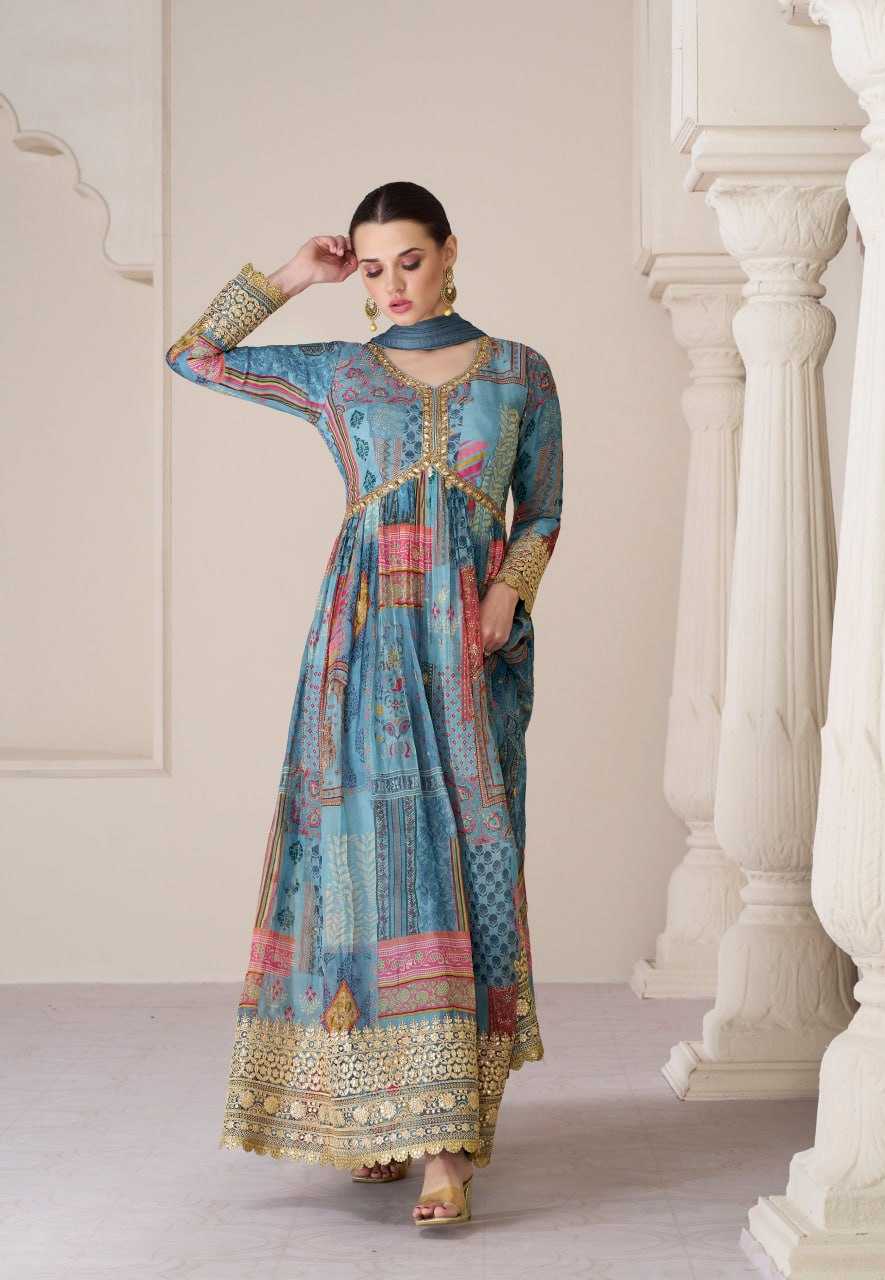 Ynf Organza KESH504 5273 Suits & Dresses Wholesale Alia Cut Suits Printed Suits Anarkali Suits Manufacturer- Kapda Export