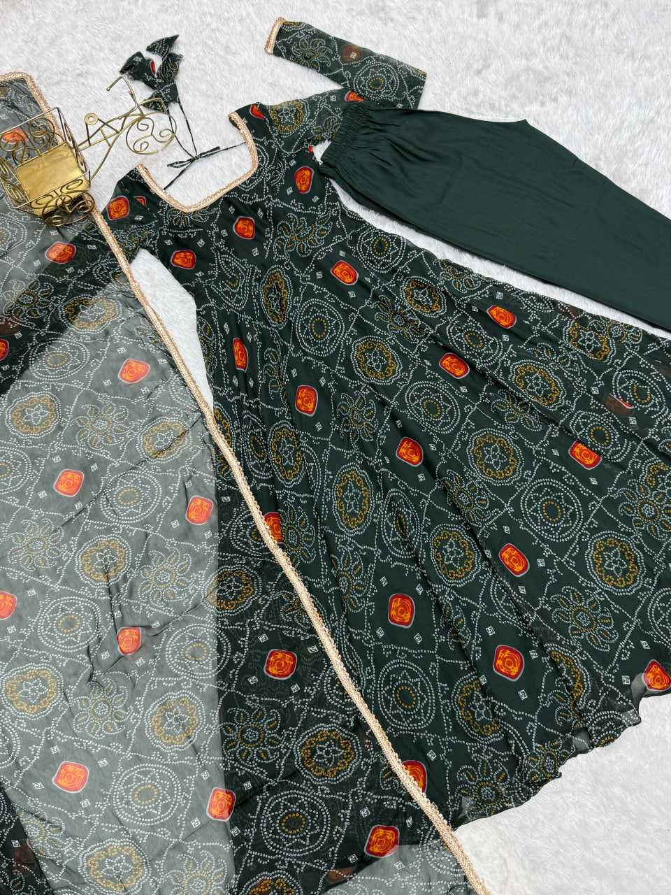 Ynf Pure Chiffon KESH504 48 Gowns Wedding Collections Festive Collections Wholesale Anarkali Gown Chiffon Gowns Lightweight Gowns Manufacturer- Kapda Export