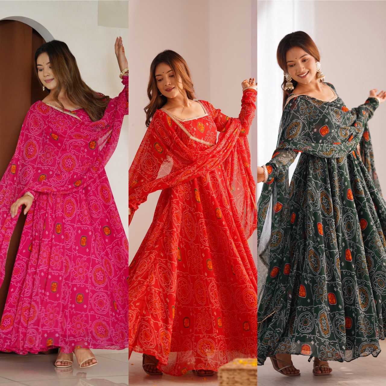 Ynf Pure Chiffon KESH504 48 Gowns Wedding Collections Festive Collections Wholesale Anarkali Gown Chiffon Gowns Lightweight Gowns Manufacturer- Kapda Export