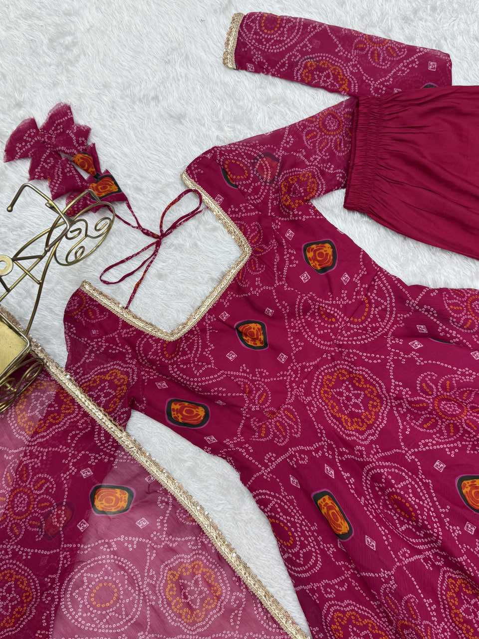 Ynf Pure Chiffon KESH504 48 Gowns Wedding Collections Festive Collections Wholesale Anarkali Gown Chiffon Gowns Lightweight Gowns Manufacturer- Kapda Export