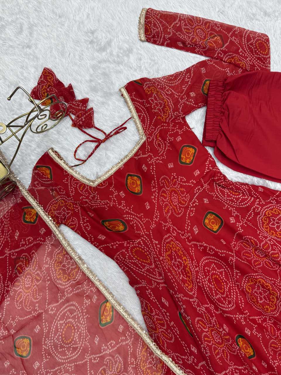 Ynf Pure Chiffon KESH504 48 Gowns Wedding Collections Festive Collections Wholesale Anarkali Gown Chiffon Gowns Lightweight Gowns Manufacturer- Kapda Export