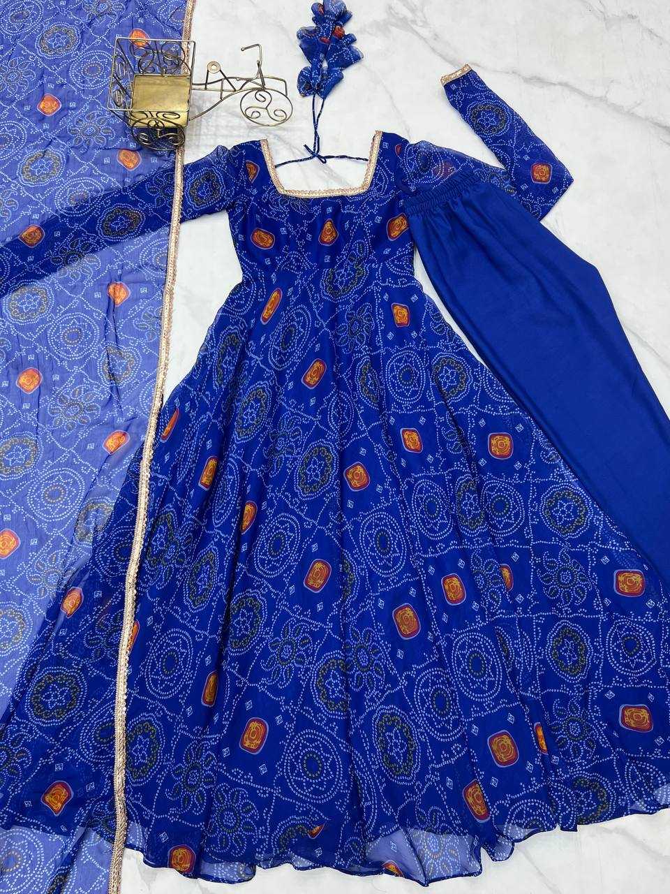 Ynf Pure Chiffon KESH504 48 Gowns Wedding Collections Festive Collections Wholesale Anarkali Gown Chiffon Gowns Lightweight Gowns Manufacturer- Kapda Export