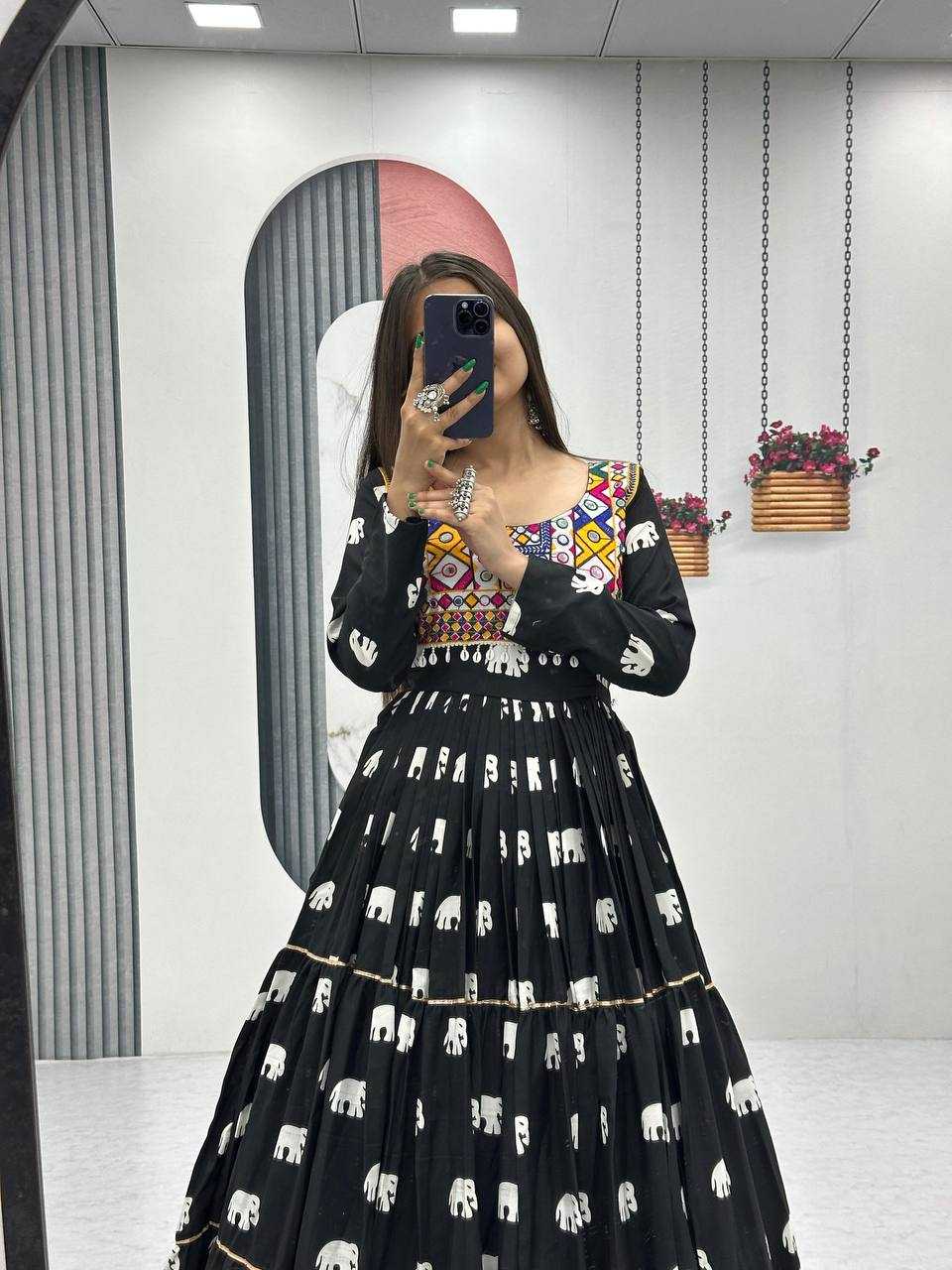 Ynf Pure Cotton KESH496 N35 Gowns Wedding Collections Festive Collections Wholesale Embroidery Gowns Party Wear Gowns Indo-Western Gowns Manufacturer- Kapda Export