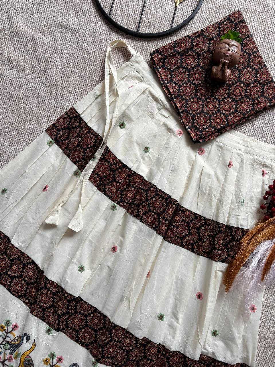 Ynf Pure Cotton RIN107 382 Kids Wear Wedding Collections Festive Collections Wholesale Kids Lehenga Embroidered Frock Girls Cotton Frocks Manufacturer- Kapda Export