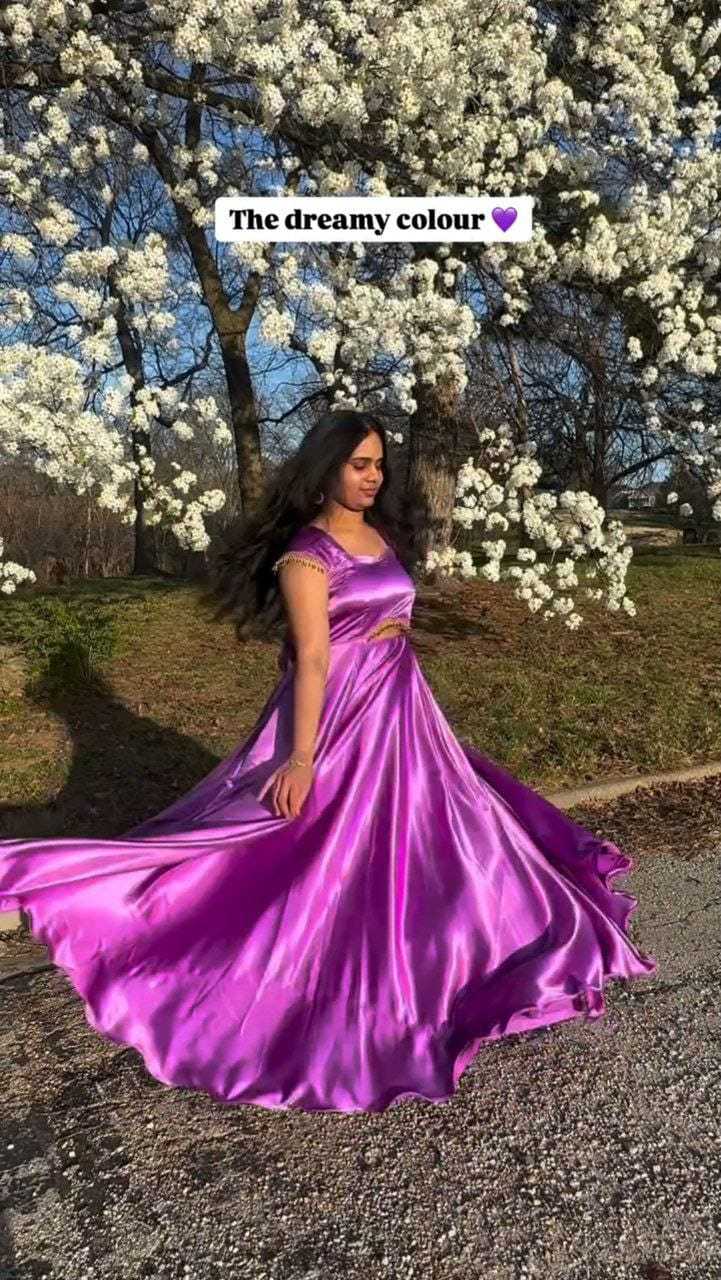 Ynf Satin RIN157 3196 Gowns Plus Size Collections Wholesale Party Gowns Designer Gowns Satin Gowns Manufacturer- Kapda Export