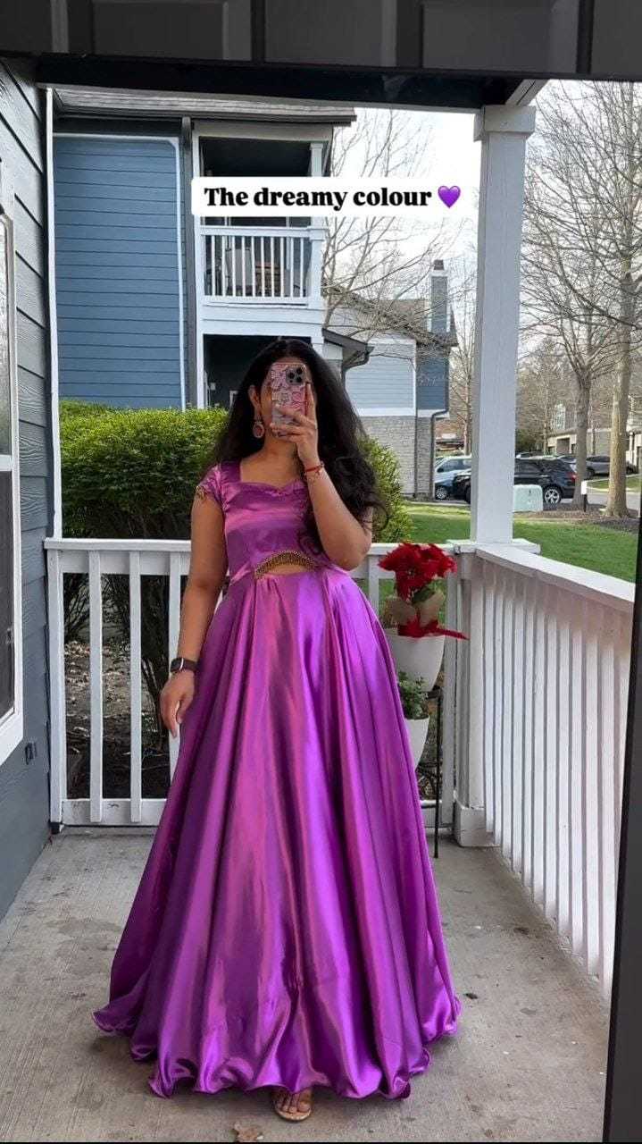 Ynf Satin RIN157 3196 Gowns Plus Size Collections Wholesale Party Gowns Designer Gowns Satin Gowns Manufacturer- Kapda Export