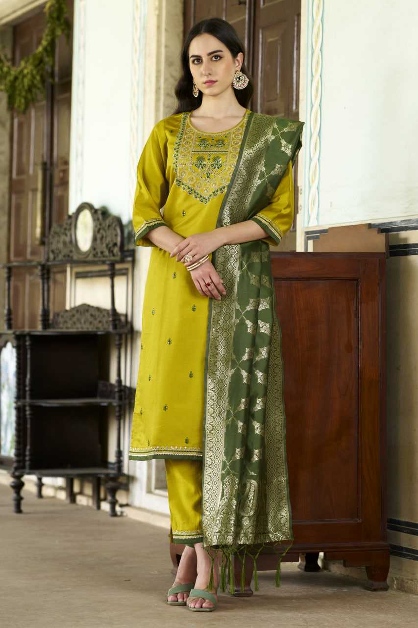 Ynf Silk KESH334 PATOLA Suits & Dresses Wholesale Party wear suits Wedding guest dresses Yellow Salwar Suit Manufacturer- Kapda Export