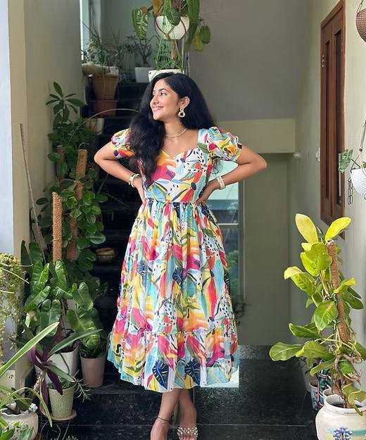 Ynf Soft Cotton RIN218 1070 Gowns Wedding Collections Festive Collections Wholesale Printed Gowns Party Gowns Indo-Western Gowns Manufacturer- Kapda Export