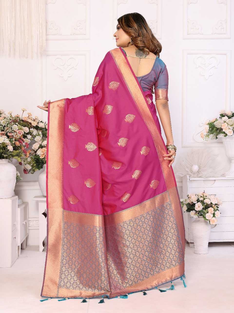 Ynf Soft Silk RIN144 vardhman Silk Sarees Wedding Collections Festive Collections Wholesale Soft Silk Sarees Banarasi Silk Sarees With Zari Work Bridesmaid Outfits Manufacturer- Kapda Export