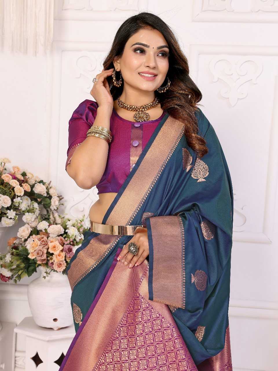 Ynf Soft Silk RIN144 vardhman Silk Sarees Wedding Collections Festive Collections Wholesale Soft Silk Sarees Banarasi Silk Sarees With Zari Work Bridesmaid Outfits Manufacturer- Kapda Export
