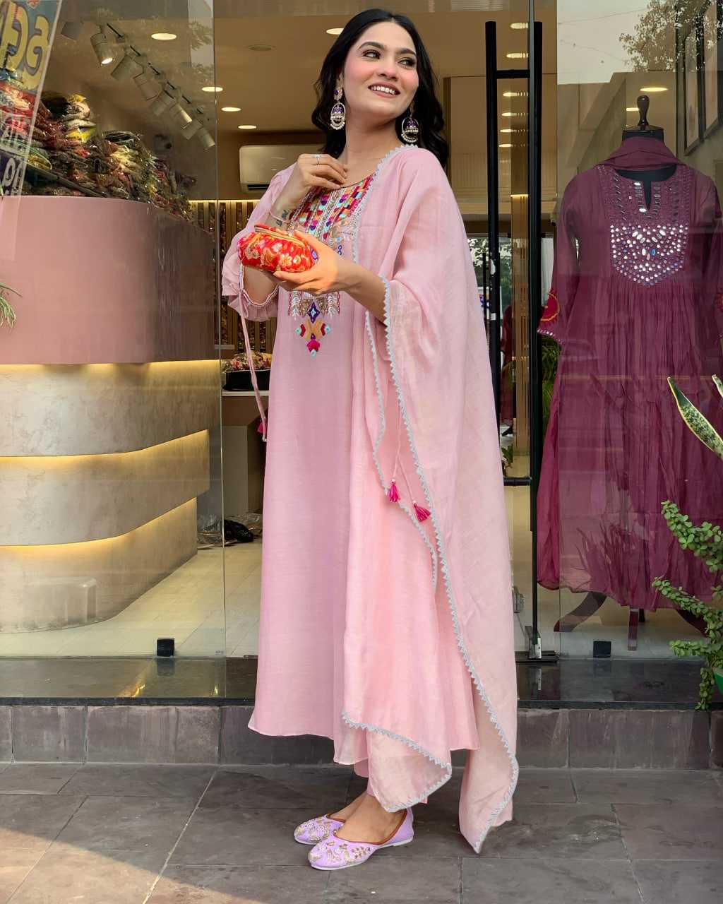 Ynf Vichitra Silk KESH334 HIGHCLASS Suits & Dresses Wholesale Embroidery Suits Silk Suits Pink Salwar Suit Manufacturer- Kapda Export