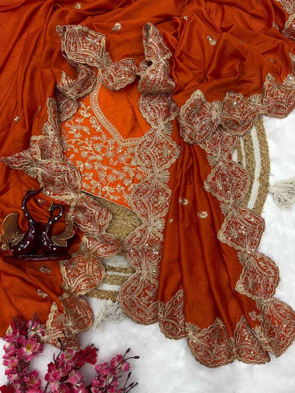 Ynf Vichitra Silk RIN151 5455 Bollywood Collections Wholesale Rashmika Mandanna Sarees Manufacturer- Kapda Export