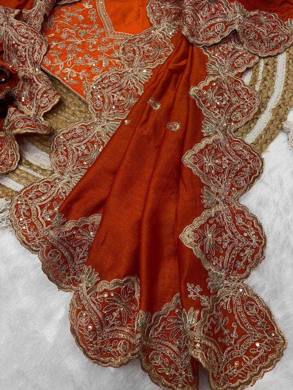 Ynf Vichitra Silk RIN151 5455 Bollywood Collections Wholesale Rashmika Mandanna Sarees Manufacturer- Kapda Export