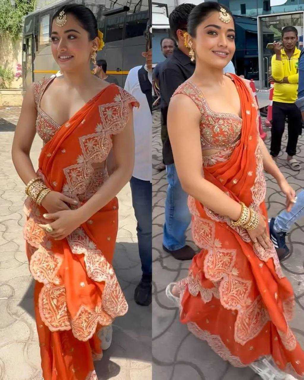 Ynf Vichitra Silk RIN151 5455 Bollywood Collections Wholesale Rashmika Mandanna Sarees Manufacturer- Kapda Export